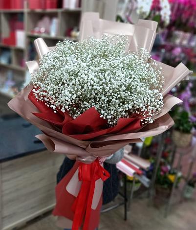 Букет цветов из: Гипсофила в Посёлок совхоза Красковский