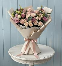 Букет цветов из:  Розы и Лизиантусы в Посёлок совхоза Красковский