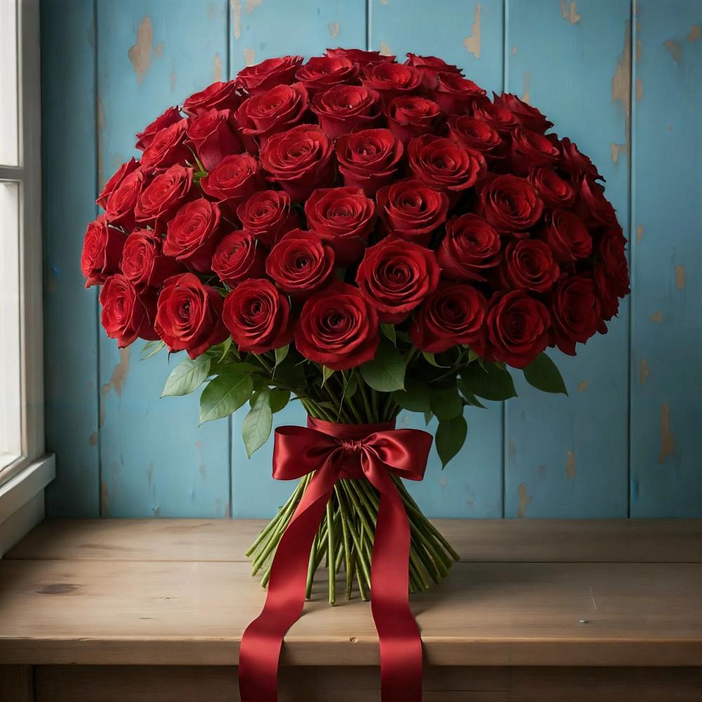 Букет Красные розы Блэк Меджик в Посёлок совхоза Красковский