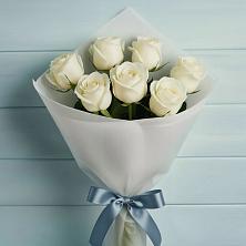 Букет 7 Белых роз Эдлесс Лав в Посёлок совхоза Красковский