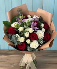 Букет цветов из:  Розы и Альстромерии в Посёлок совхоза Красковский