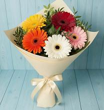Букет цветов из:  Герберы в Посёлок совхоза Красковский