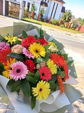 Букет цветов из:  Герберы #REPLACE_PRED# Посёлок совхоза Красковский