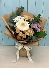Букет цветов из:  Герберы и Хризантемы в Посёлок совхоза Красковский