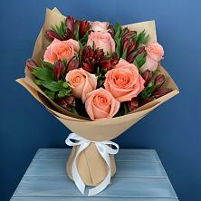 Букет цветов из:  Розы и Альстромерии в Посёлок совхоза Красковский