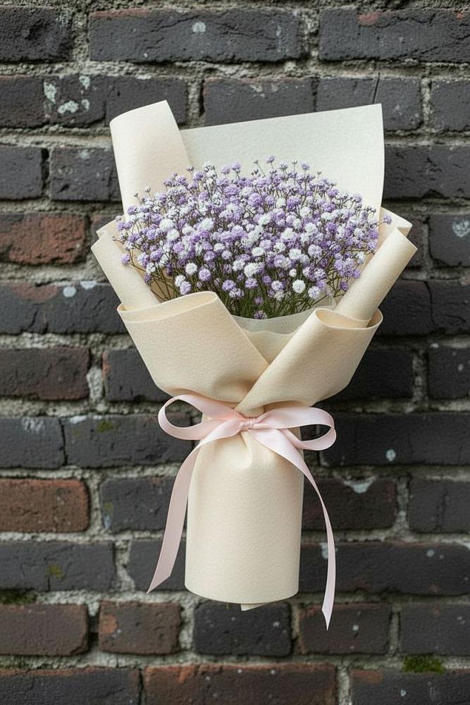 Букет цветов из: Гипсофила в Посёлок совхоза Красковский