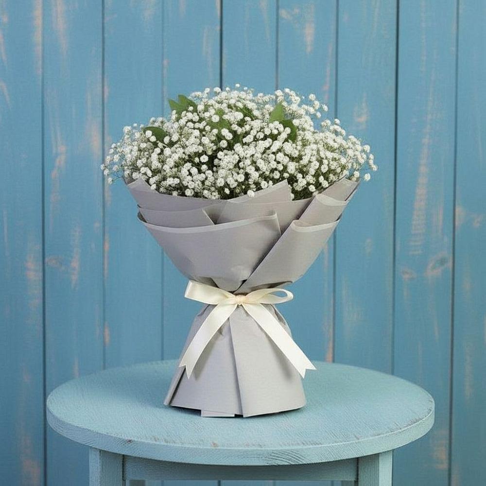 Букет цветов из: Гипсофила в Посёлок совхоза Красковский