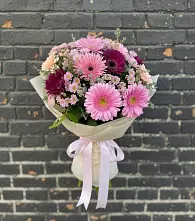 Букет цветов из:  Герберы и Хризантемы #REPLACE_PRED# Посёлок совхоза Красковский