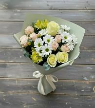 Букет цветов из:  Альстромерии, Розы и Хризантемы #REPLACE_PRED# Посёлок совхоза Красковский