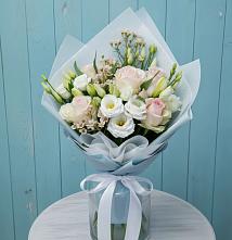 Букет цветов из:  Розы и Лизиантусы в Посёлок совхоза Красковский