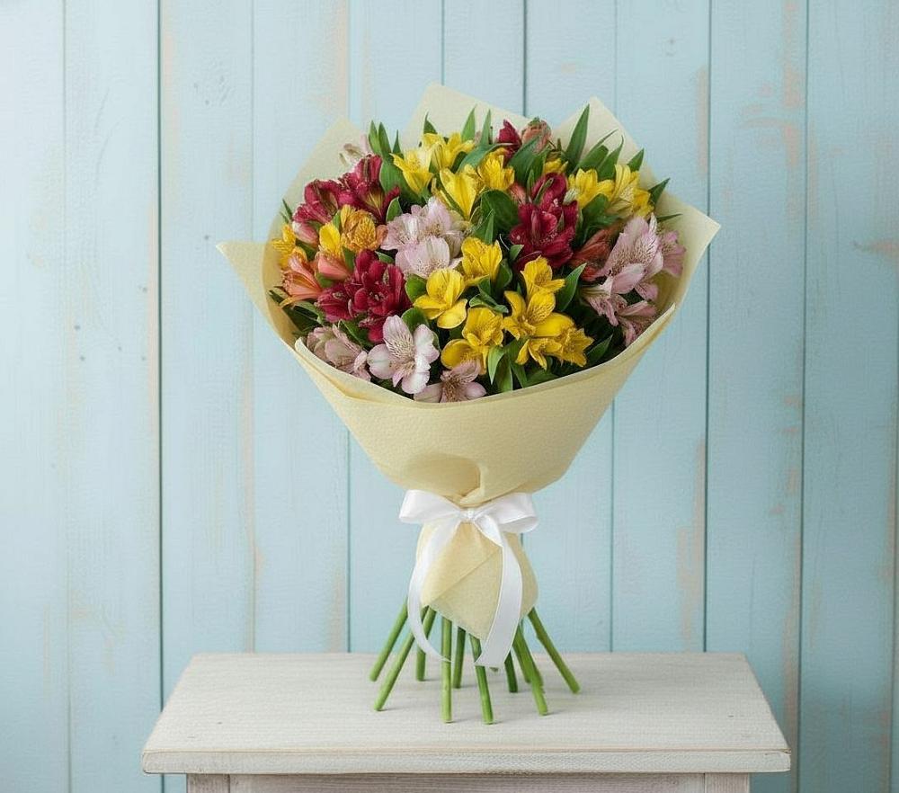 Букет цветов из: Альстромерии в Посёлок совхоза Красковский