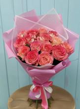 Букет 15 Розовых роз Равель #REPLACE_PRED# Посёлок совхоза Красковский