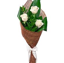 Букет 3 белые розы #REPLACE_PRED# Посёлок совхоза Красковский
