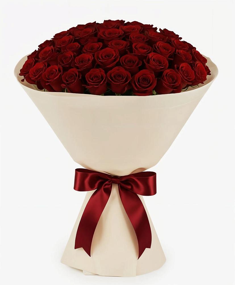 Букет 101 Бордовая роза Блэк Бакарра в Посёлок совхоза Красковский