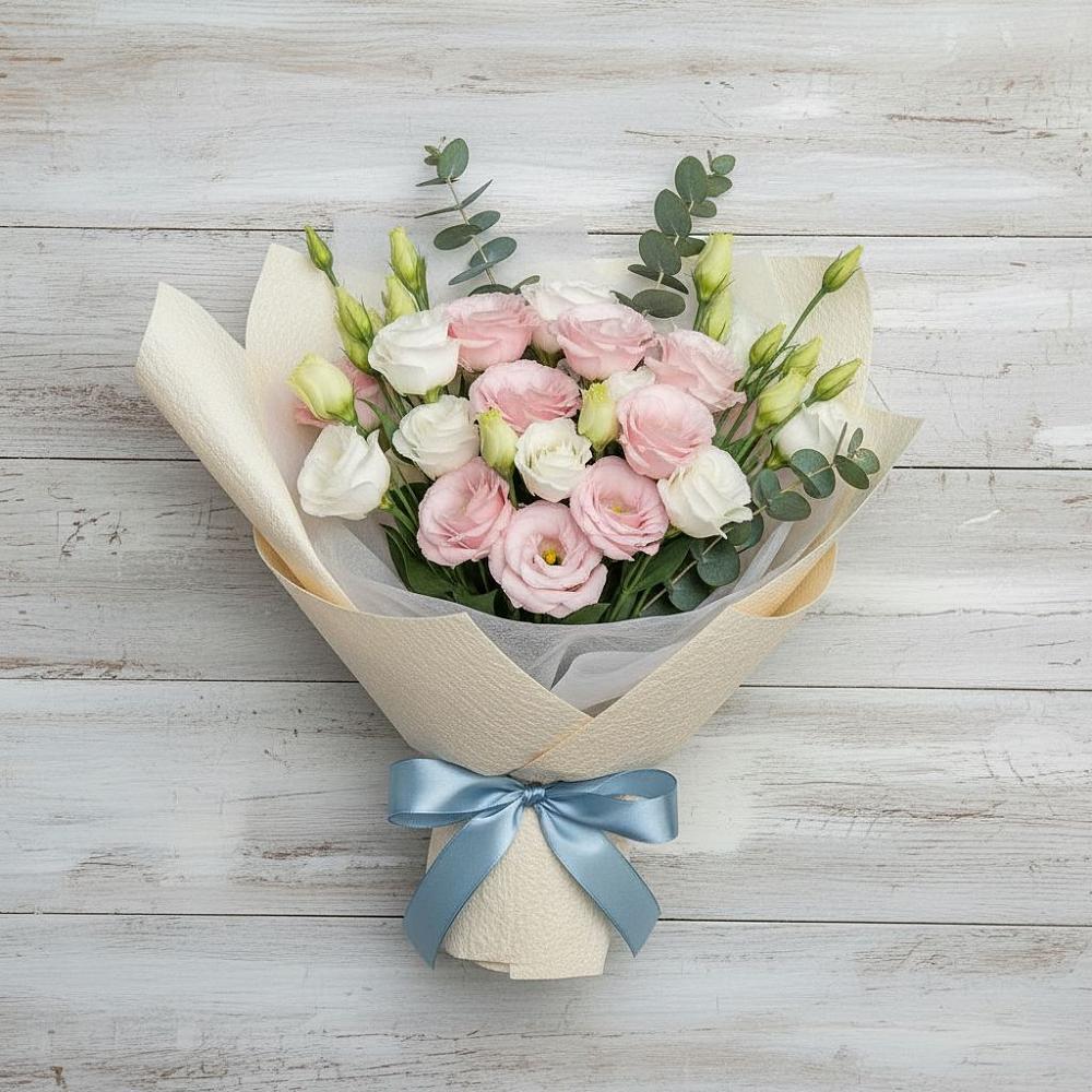 Букет цветов из: Лизиантусы в Посёлок совхоза Красковский